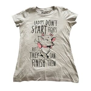 Disney The Aristocats Marie Ladies Don't Start Fights Girls T-Shirt Size Med GUC